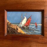 navy. Oils on panels, twentieth century