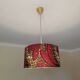 Lampshade / fabric suspension with ethnic printed wax