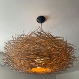 Natural rattan nest suspension