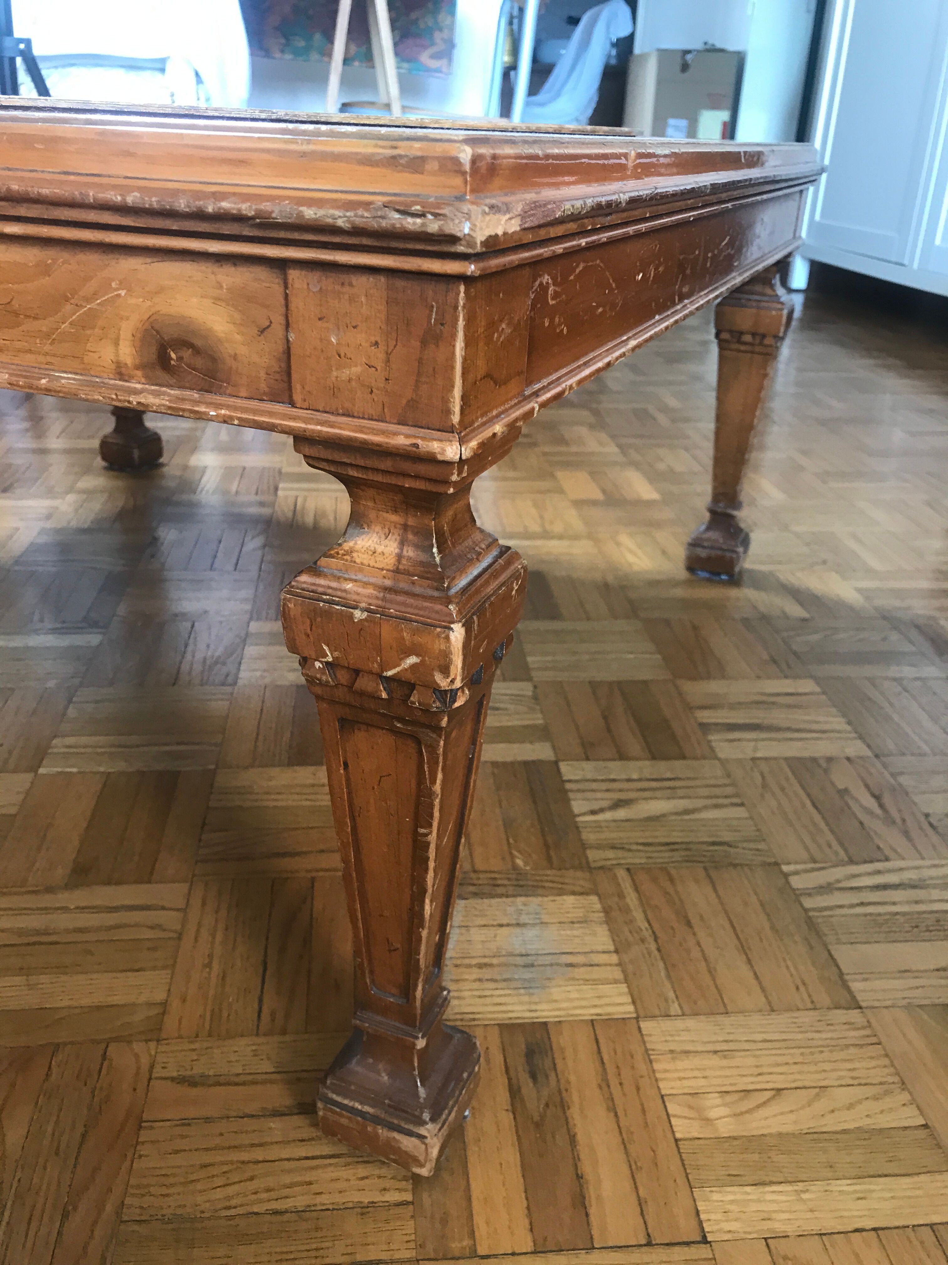 Table basse en bois d'époque Weiman