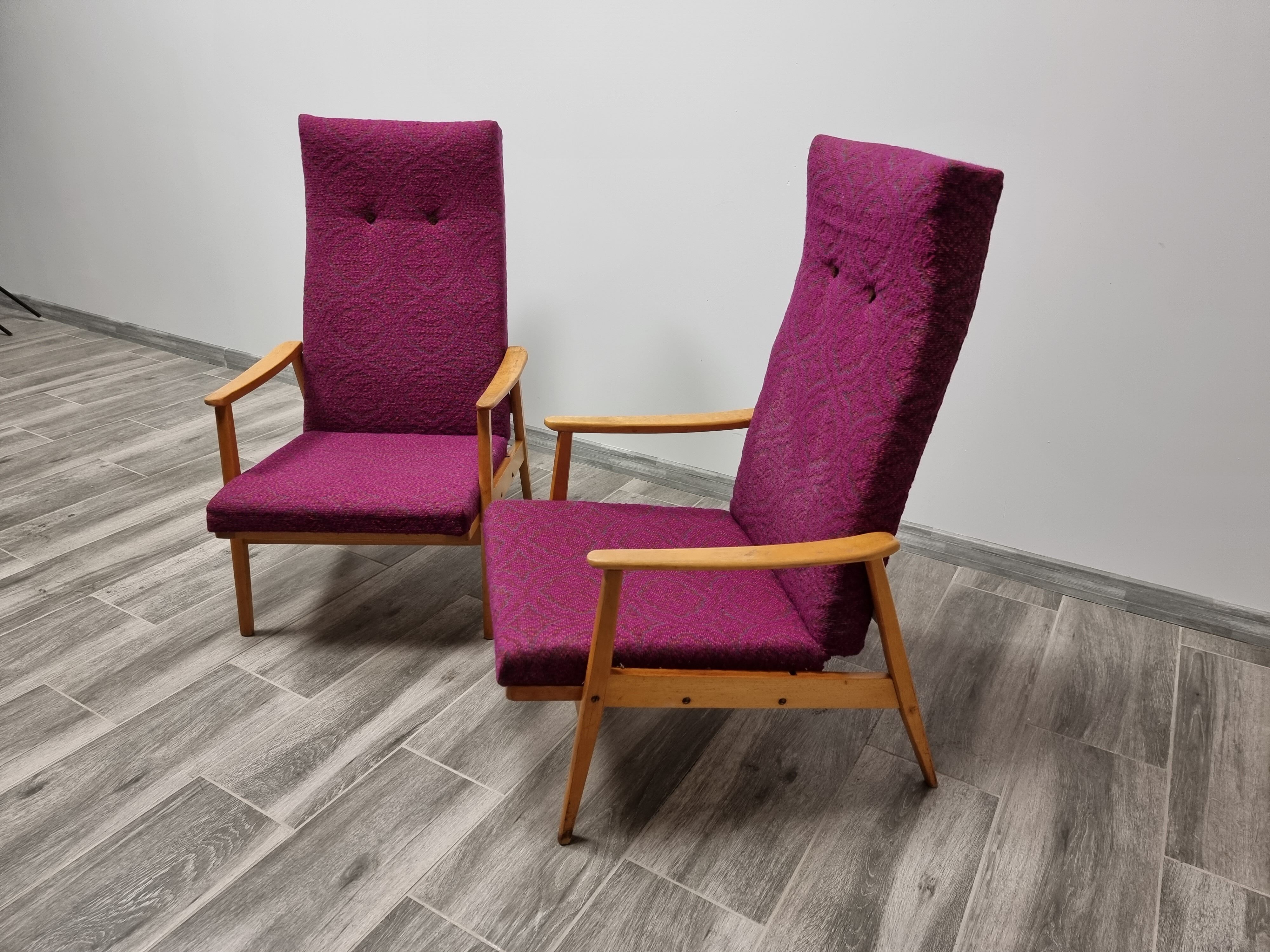 Vintage armchairs by Ton