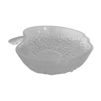 Vintage apple-shaped glass dish