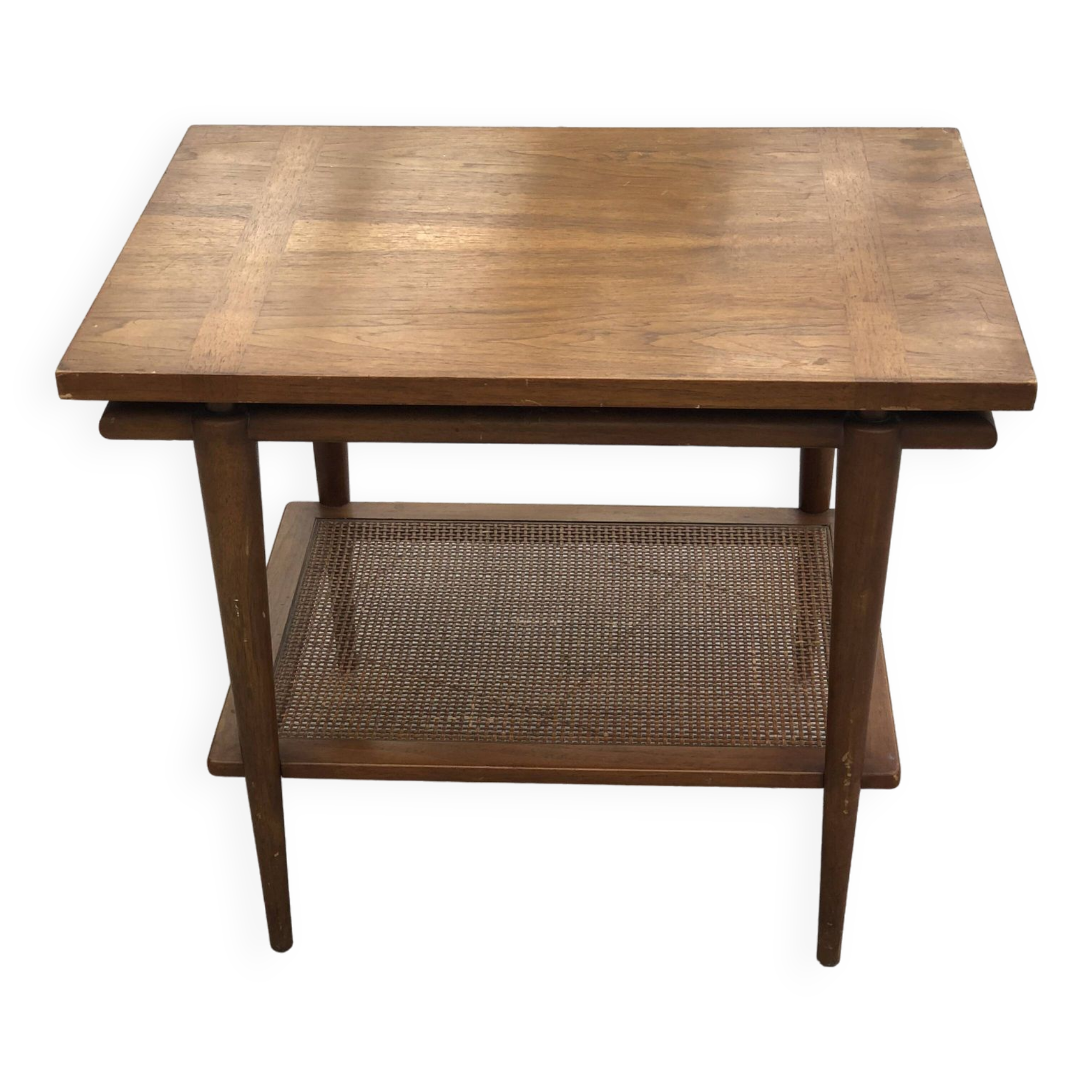 Natural wood coffee table by John Widdicomb 1960
