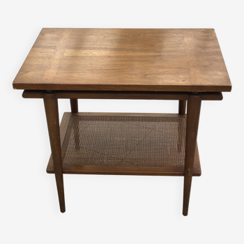 Natural wood coffee table by John Widdicomb 1960