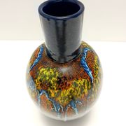 Multicolored Glazed Earthenware Vase by Roberto Rigon for Bertoncello, Ital