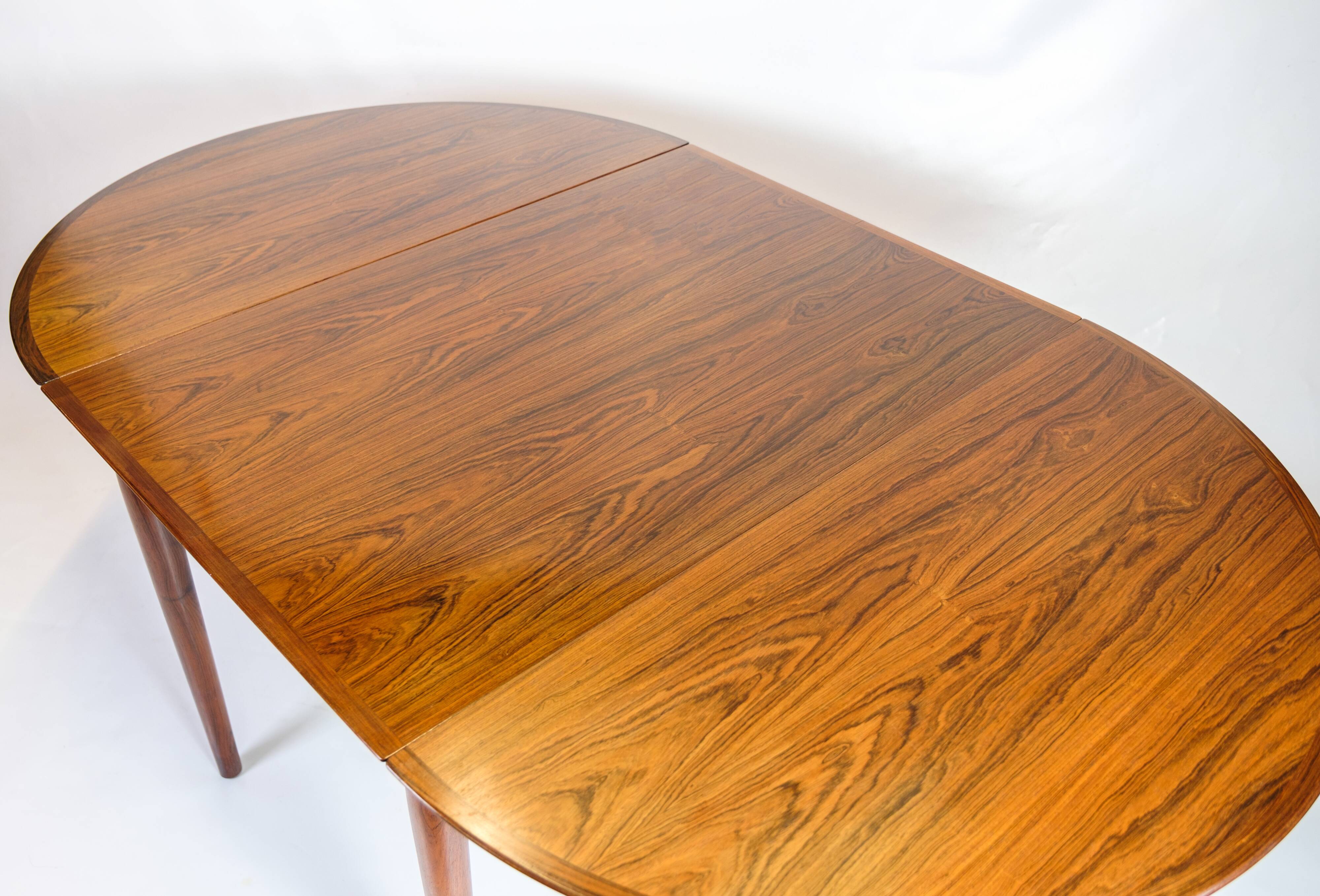 Dining table with extension & flaps - Rosewood - Arne Vodder - Danish design - 1960s