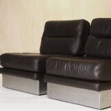 Roche Bobois French lounge chair set from the 1970s