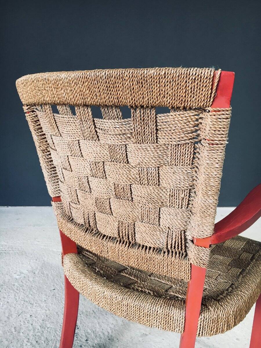 Vintage Mediterranean Rope Armchair, France, 1930s