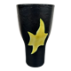 Vintage ceramic vase abstract décor by Elchinger