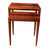 Rosewood Tables 64 B by Erik Riisager Hansen, Haslev Møbelsnedkeri, Denmark, 1960s, Set of 2