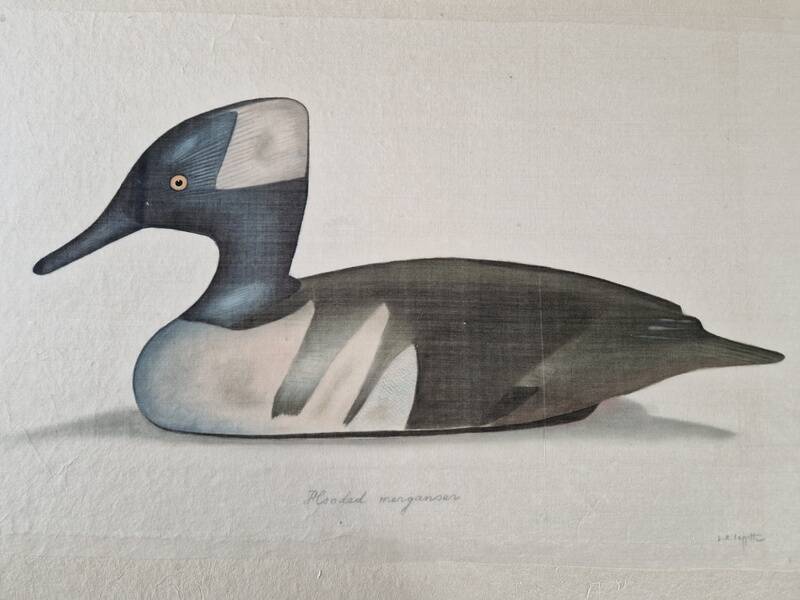 La Roche Laffitte (Born in 1943) - Watercolour drawing on fabric - Harle