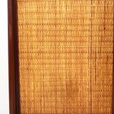 Arne Wahl Iversen Wall Mirror & Shelf Cabinet, Teak & Cane for Brenderup Denmark