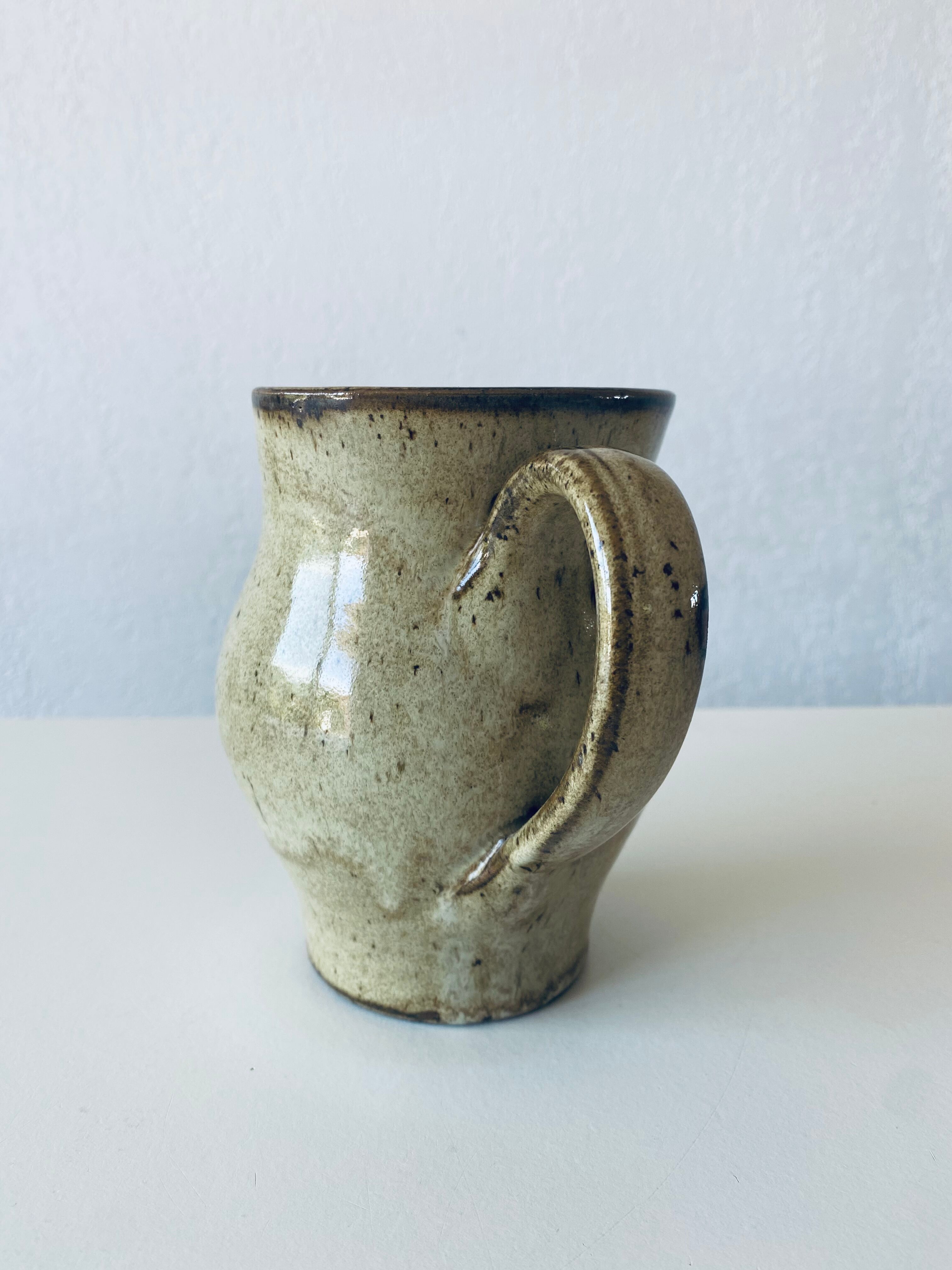 Pichet zoomorphe hibou en grès vintage