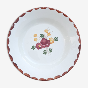 Plat creux fleuri Longchamp vintage