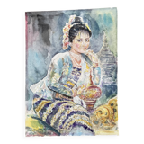 Portrait, signed watercolor
