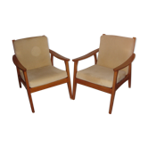 Fauteuils bois scandinave de 1960