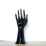 Hand ring vase black soliflore