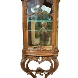 Louis XV Style Walnut Display Cabinet