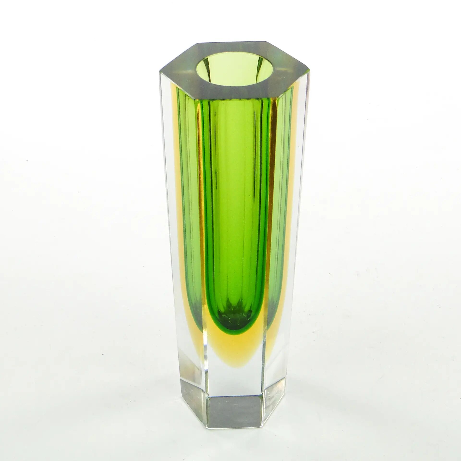 Sommerso vase, Murano glass, designed by F. Poli, Italy, 1950s