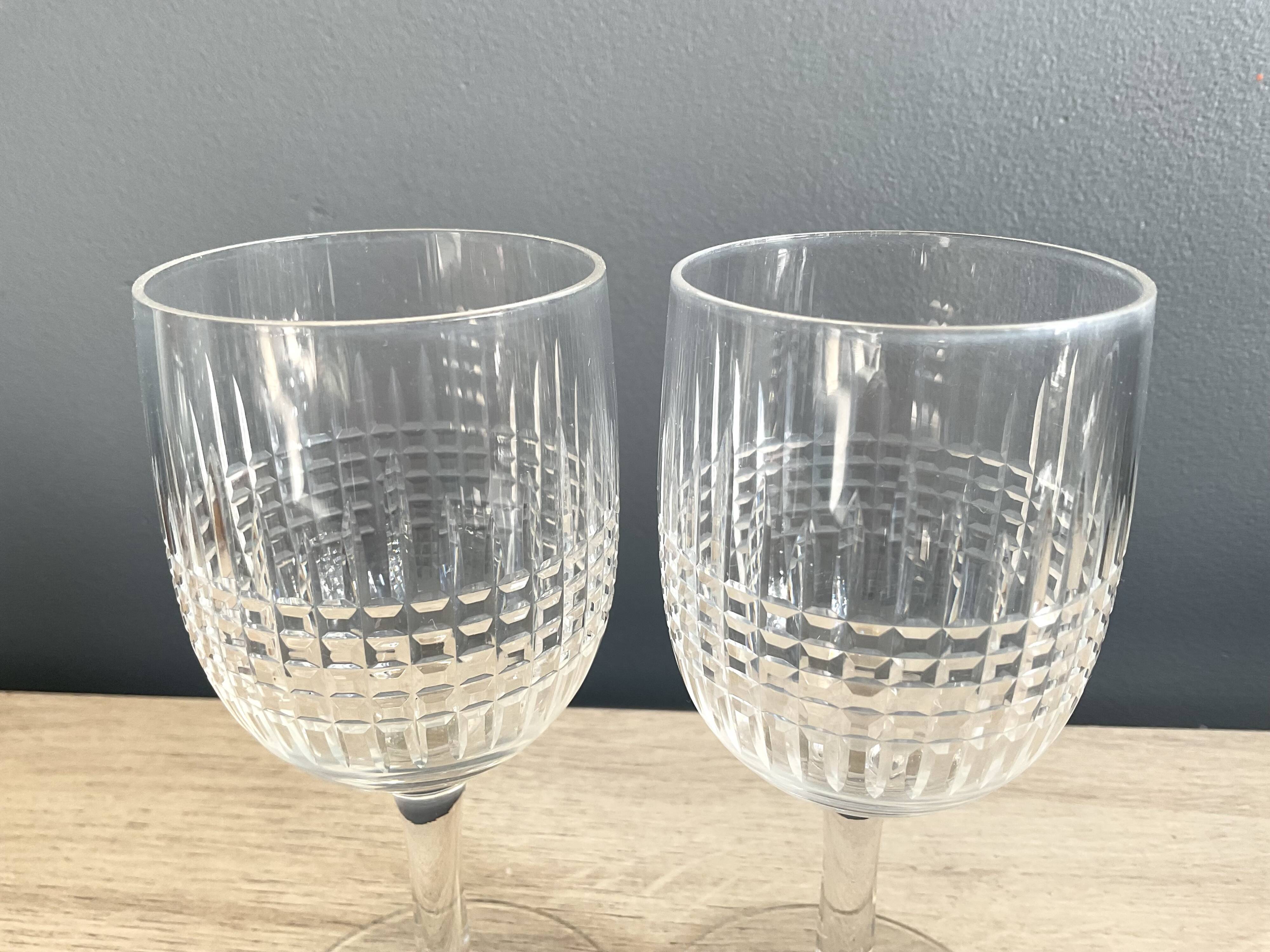 Duo of Baccarat Nancy model stemmed glasses