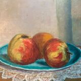 Table still life with apples