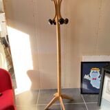 Stella coat rack in solid beech wood, vintage 1950s.