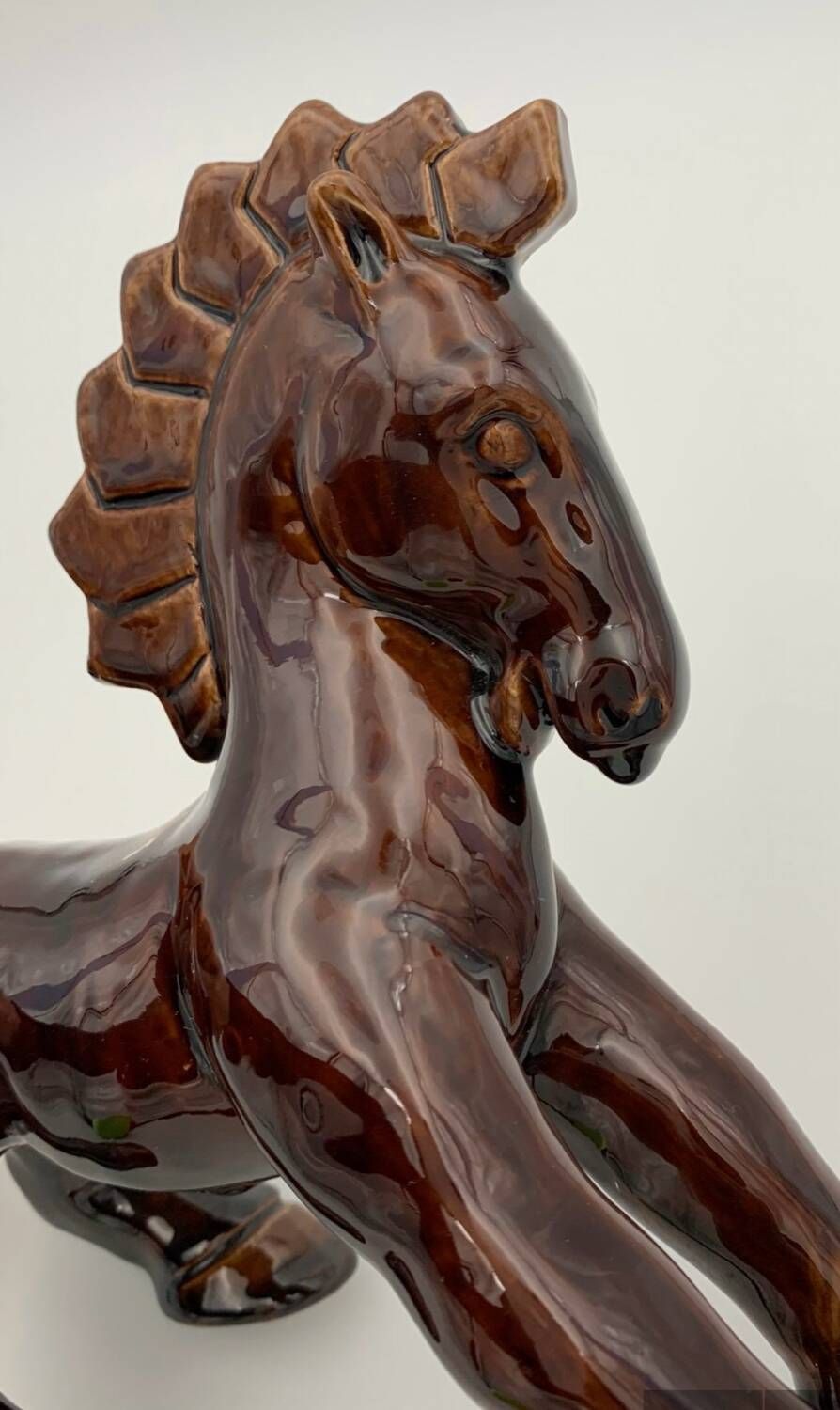 Vintage ceramic horse statuette, 1950s-1960s.