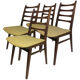 Set of 4 Karl Nothhelfer chairs, Germany 1950