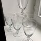 Set of 7 molded glass wine glasses 30-40s