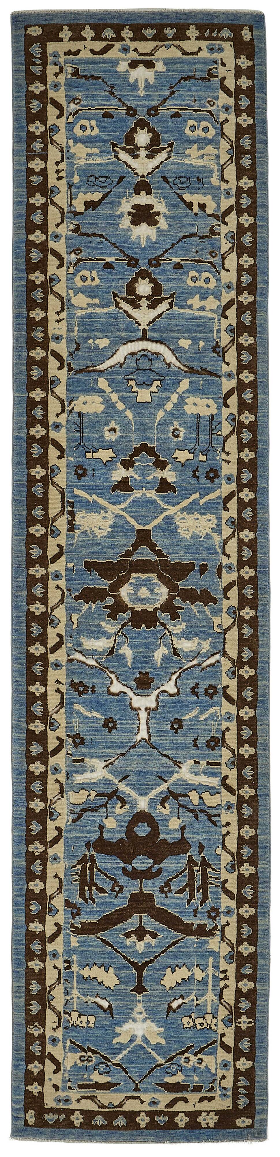 Turkish Handcrafted Loom Oushak Rug 78 cm x 357 cm