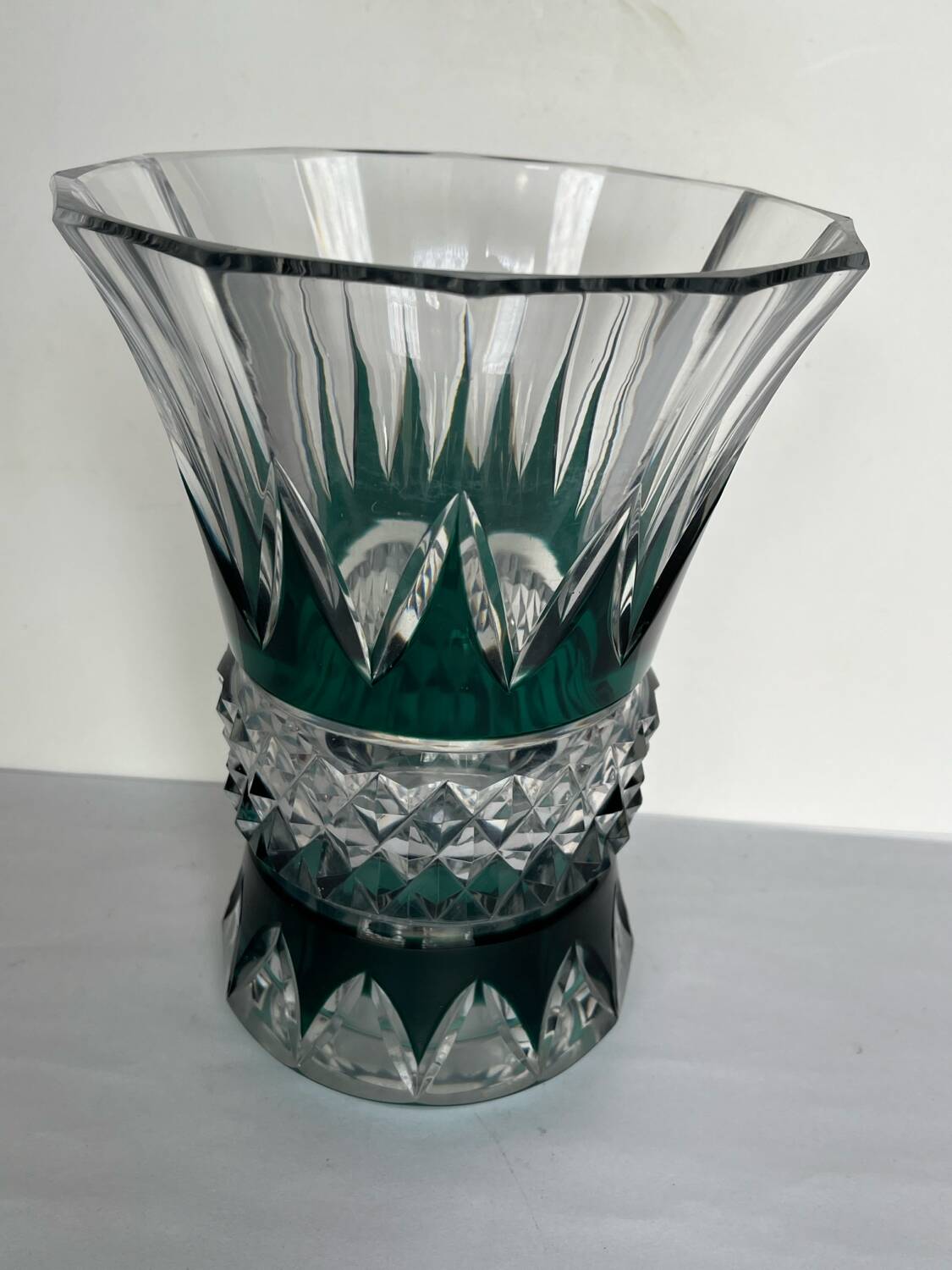 Val saint Lambert cut crystal vase