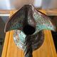 Turquoise and brown speckled pitcher from Vallauris, 1950s.