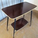 Table de télévision ancienne en formica, années 60