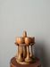 Egg cups on turned wooden legs, Scandinavian country decor