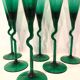 6 flûtes champagne Memphis, 1980