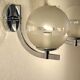 Paire d'appliques verre et chrome 1970