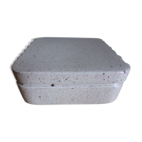 Square-shaped enamelled sandstone box
