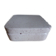 Square-shaped enamelled sandstone box