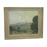oil on canvas-Phare de douardenez by Marec