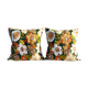Paire de coussins vintage fleuri