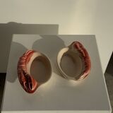 Pair of vintage lobster mini ramekins Saint Amand D15.5