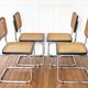 4 Cesca B32 Breuer chairs made in Italy - re-caned seats.