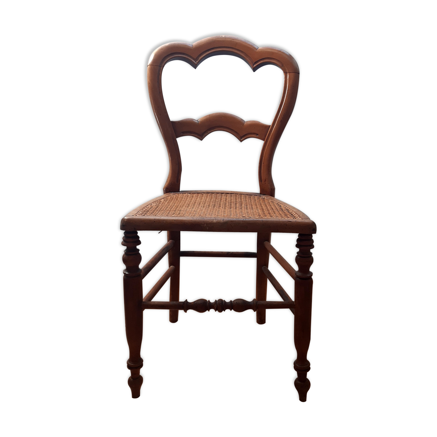 Chaise bois et cannage