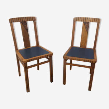 Lot of 2 chairs bistro art deco