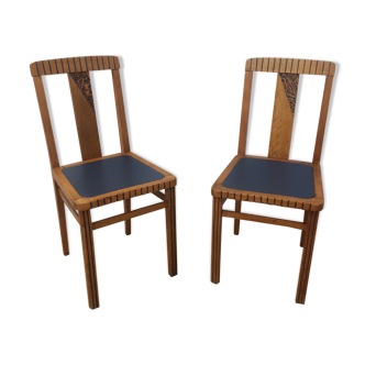 Lot of 2 chairs bistro art deco