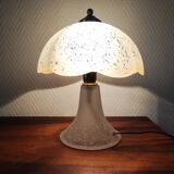Vintage glass mushroom lamp