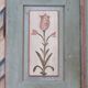 Rustic Weathered Farmhouse Folk Art Painted Bridal Cabinet
