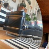 Bevelled oval mirror