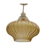 Amber ball saucer glass