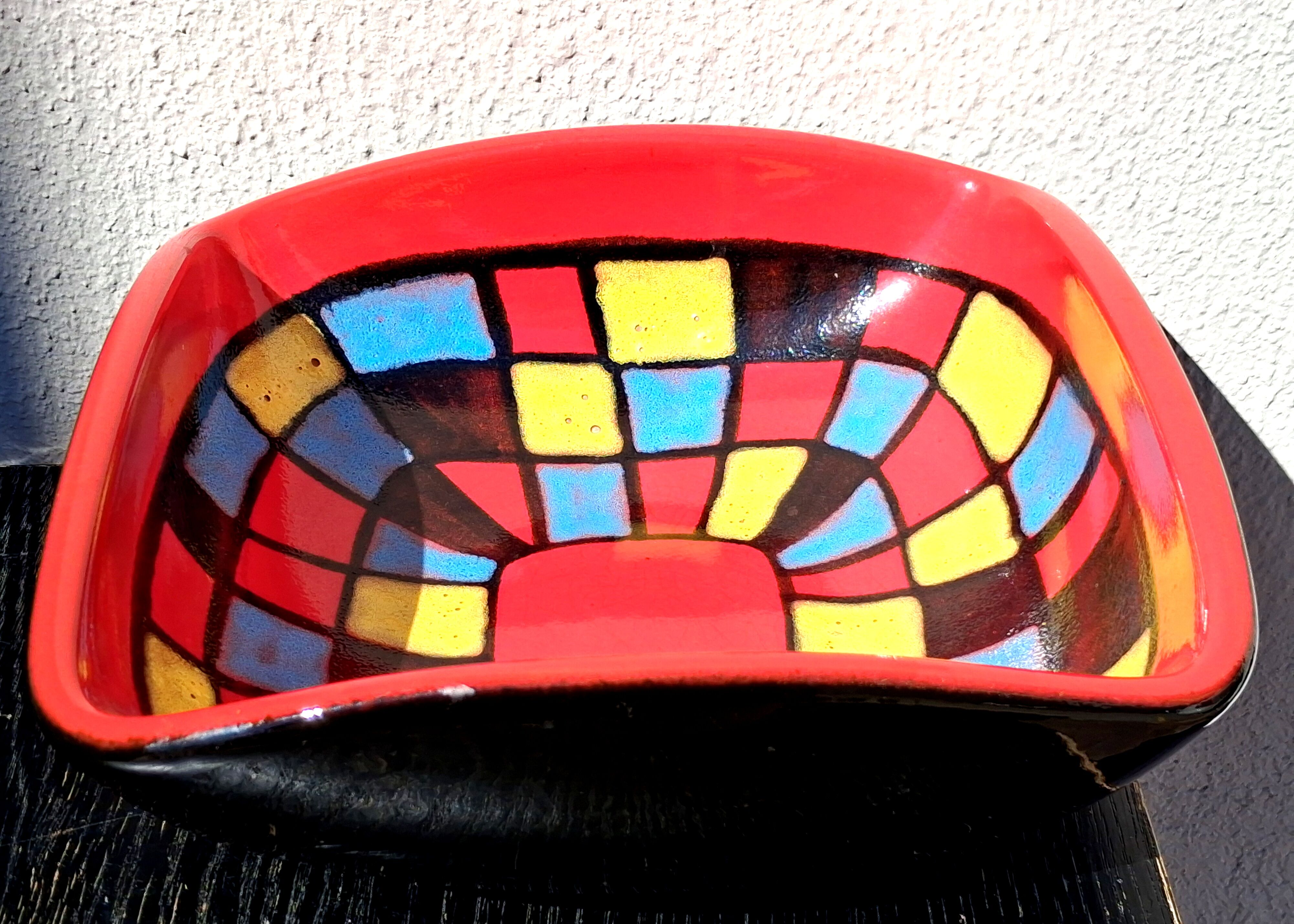 Fruit bowl, vintage seventies design, signed Elchinger.